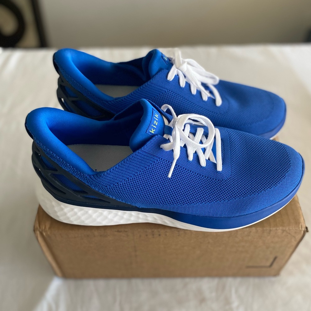 KIZIK MENS ATHENS COBALT BLUE SHOES SIZE 13 WIDE